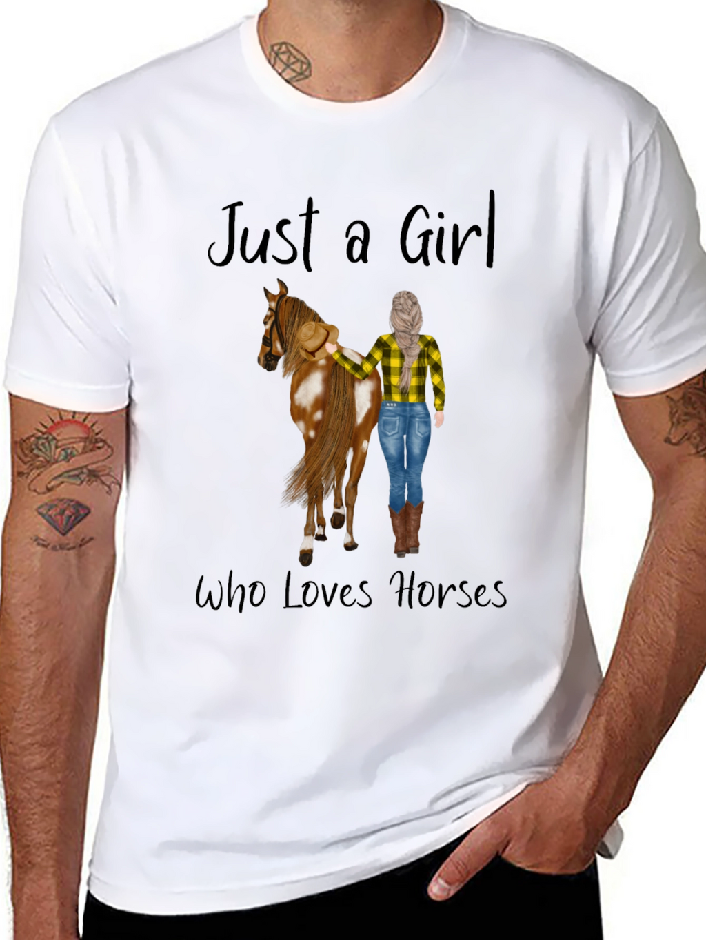 Just a Girl Who Loves Horses Graphic Tee