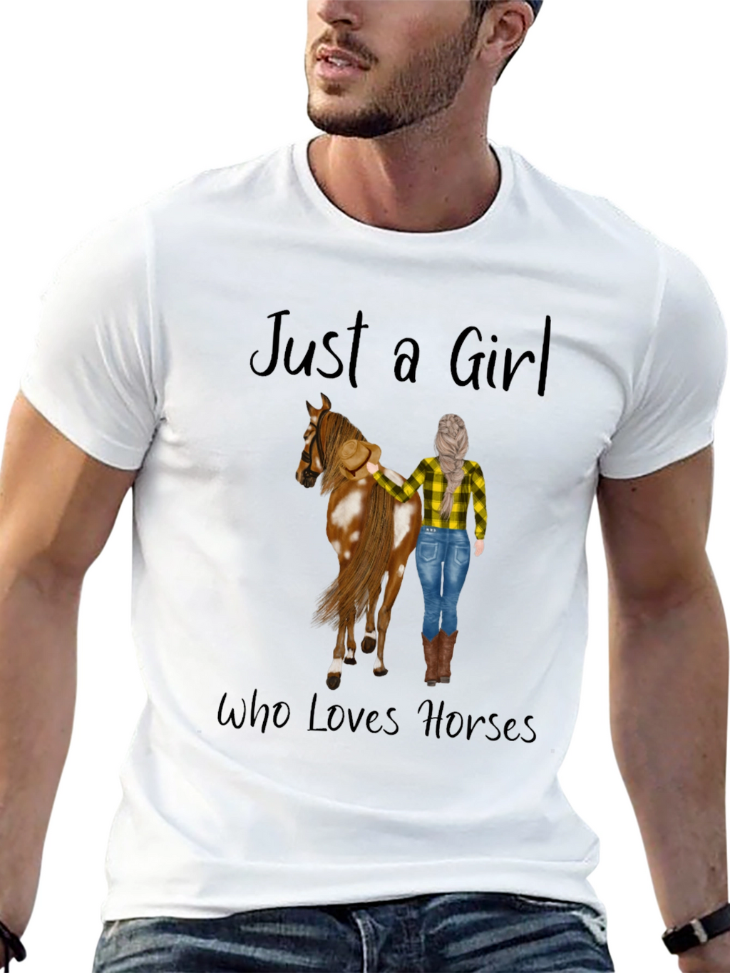 Just a Girl Who Loves Horses Graphic Tee