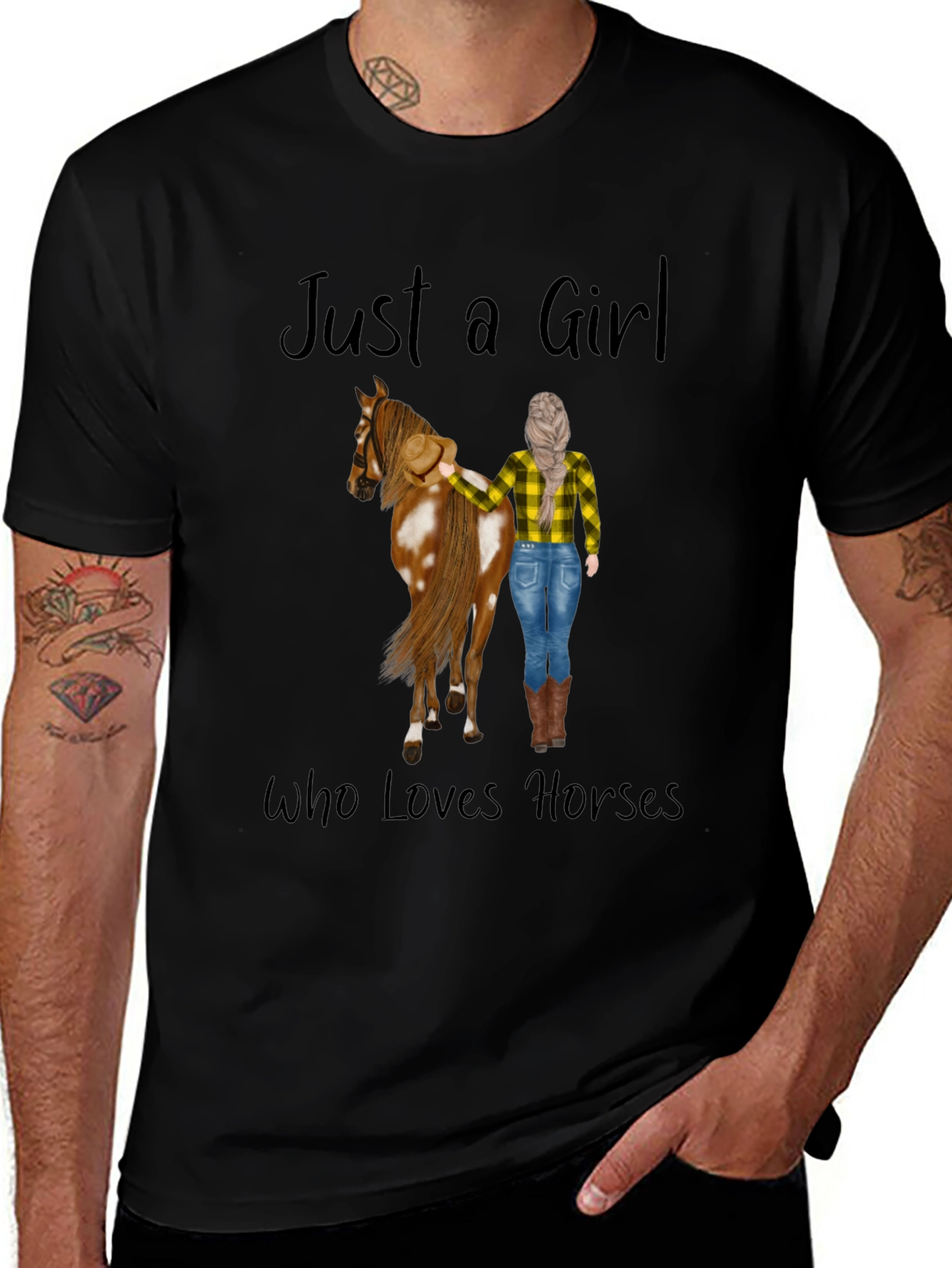 Just a Girl Who Loves Horses Graphic Tee