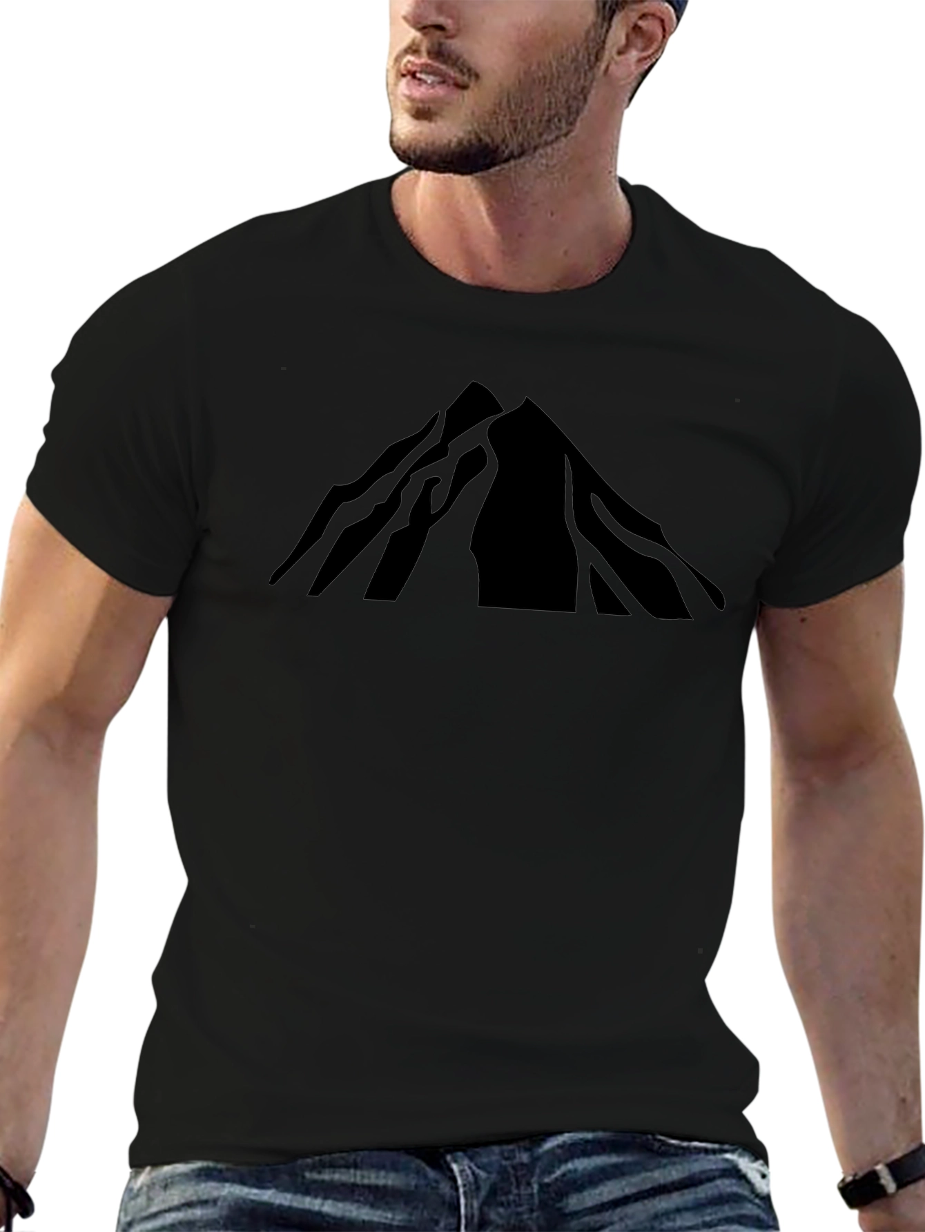 Mountain Silhouette Black T-Shirt