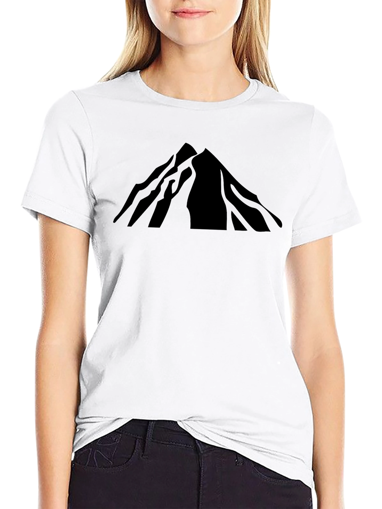 Mountain Silhouette Black T-Shirt
