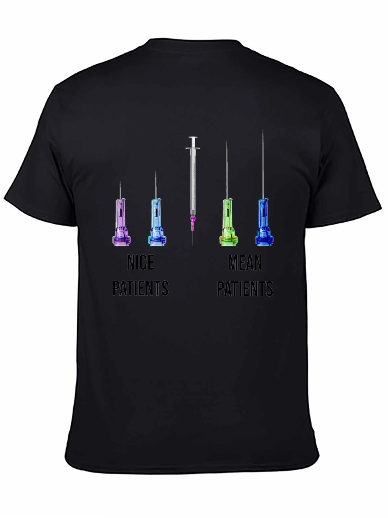 Nice vs Mean Patients T-Shirt: Funny Nurse/Doctor Tee