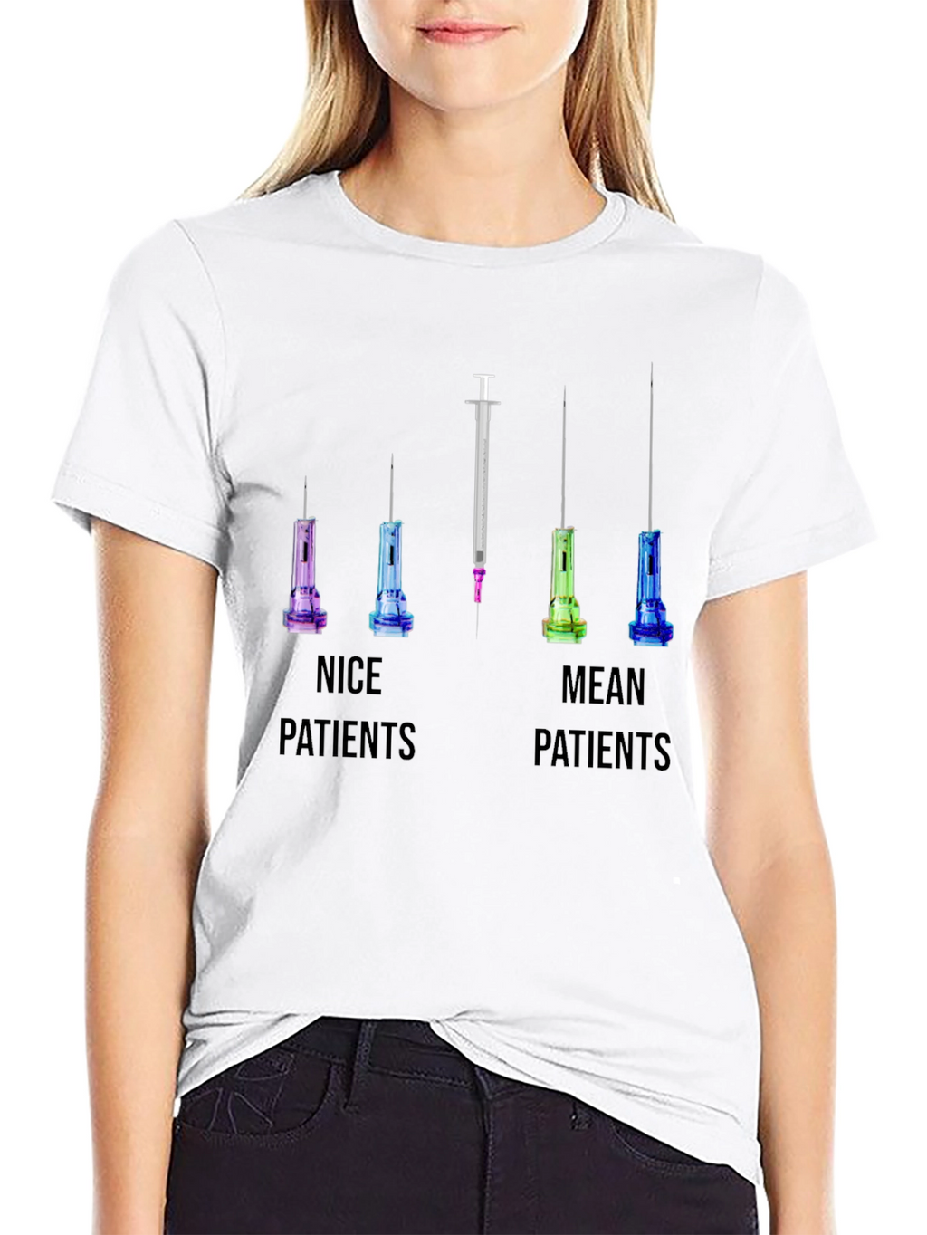 Nice vs Mean Patients T-Shirt: Funny Nurse/Doctor Tee