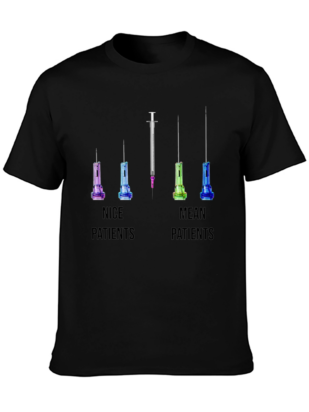 Nice vs Mean Patients T-Shirt: Funny Nurse/Doctor Tee