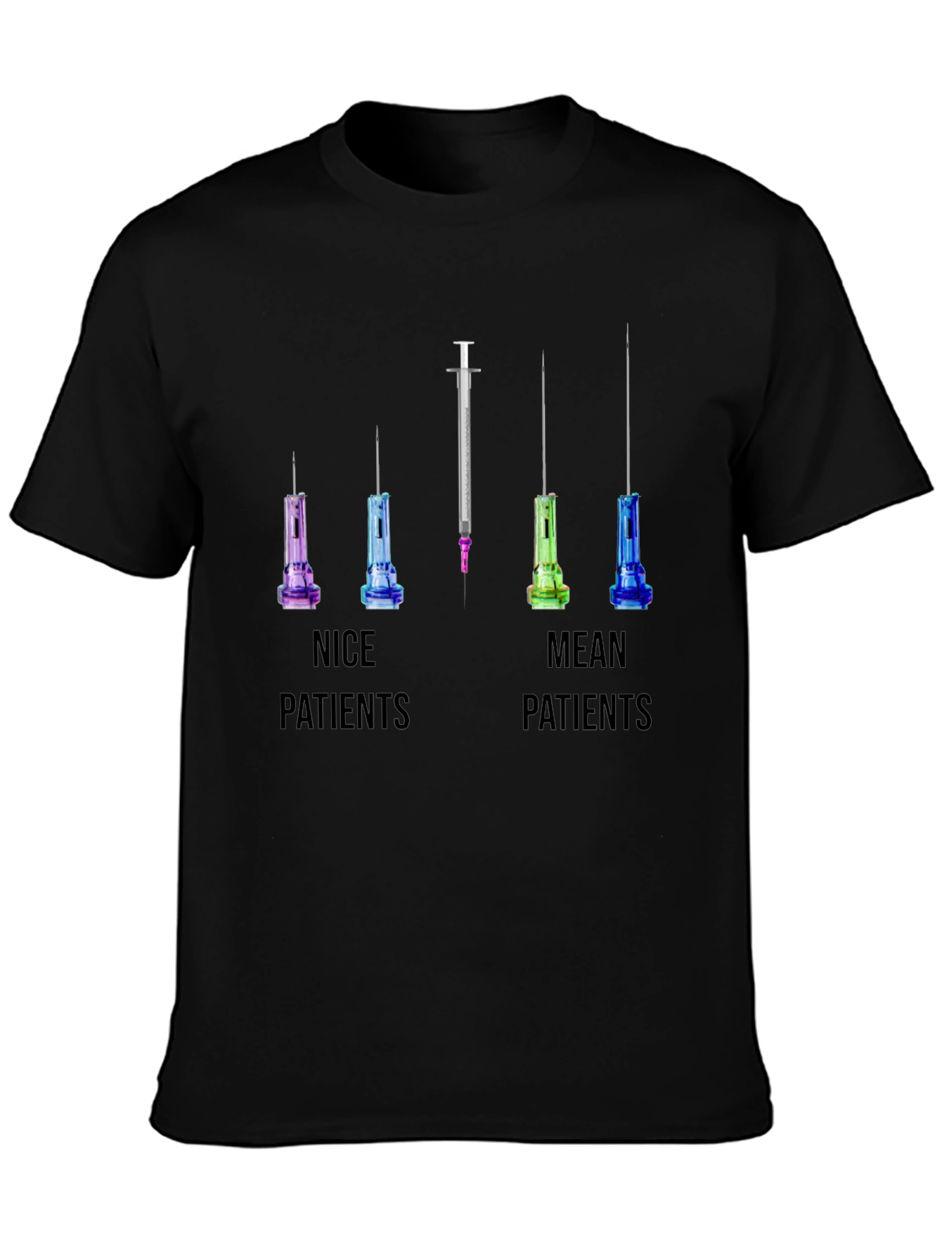 Nice vs Mean Patients T-Shirt: Funny Nurse/Doctor Tee