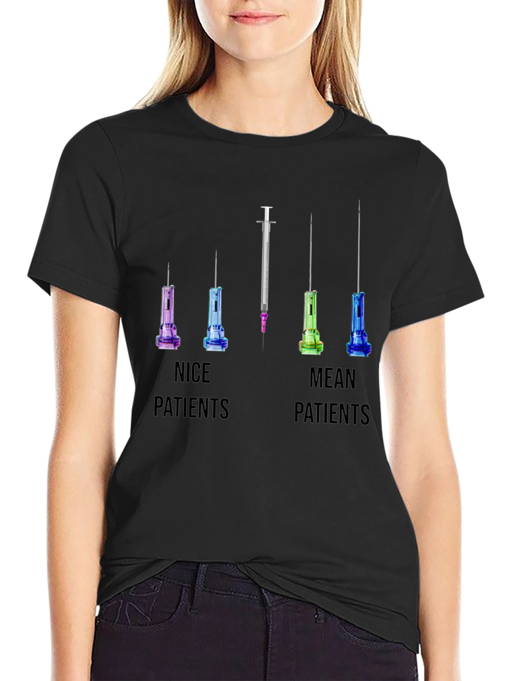 Nice vs Mean Patients T-Shirt: Funny Nurse/Doctor Tee