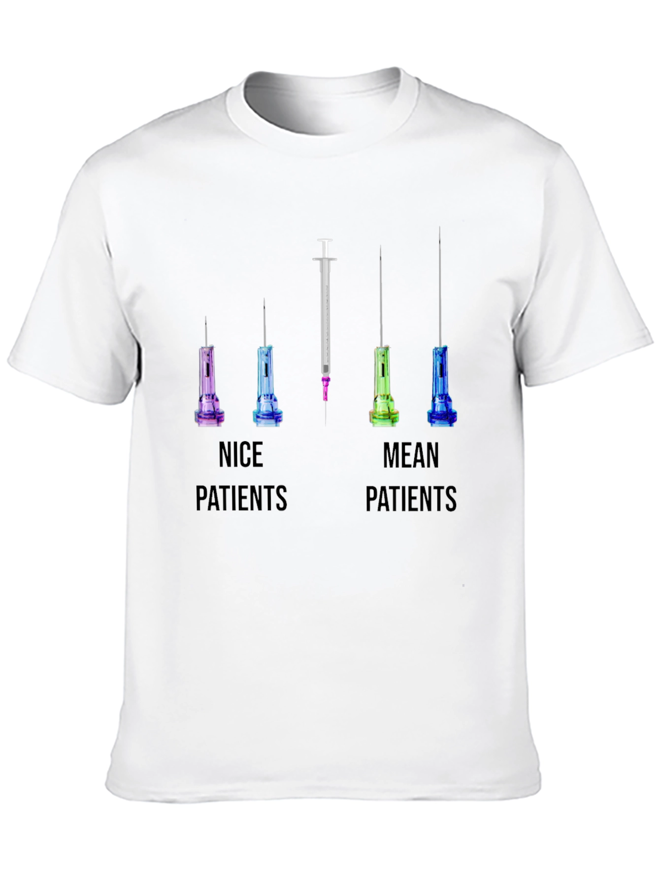 Nice vs Mean Patients T-Shirt: Funny Nurse/Doctor Tee