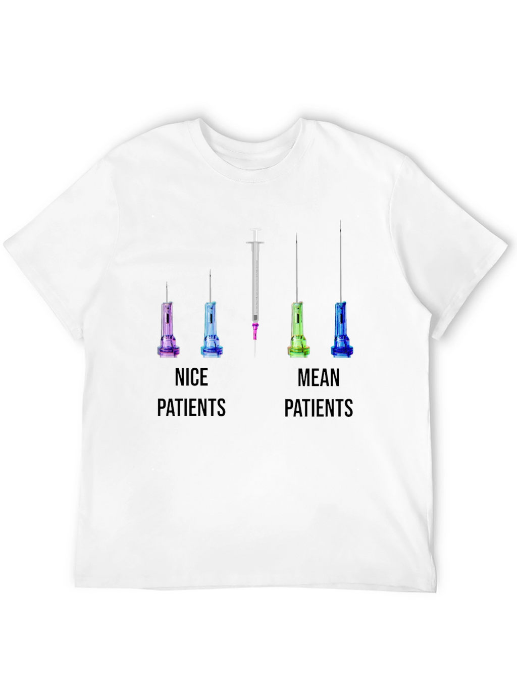 Nice vs Mean Patients T-Shirt: Funny Nurse/Doctor Tee