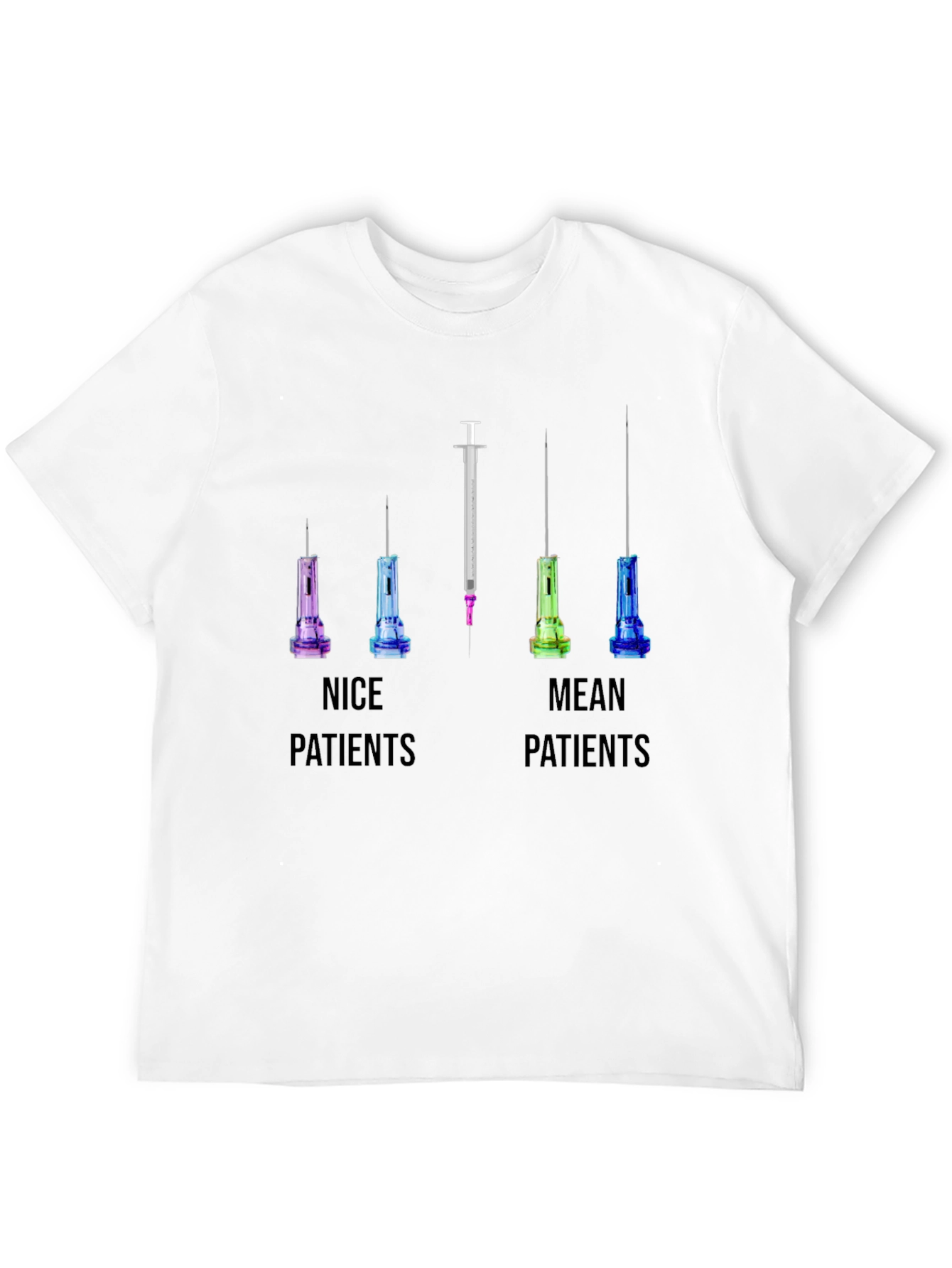 Nice vs Mean Patients T-Shirt: Funny Nurse/Doctor Tee