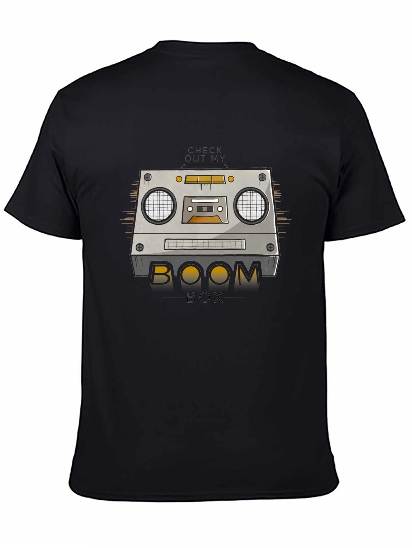 Retro Boombox Graphic T-Shirt - Vintage Music Style