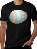 Easter Egg Graphic Mens Black T-Shirt