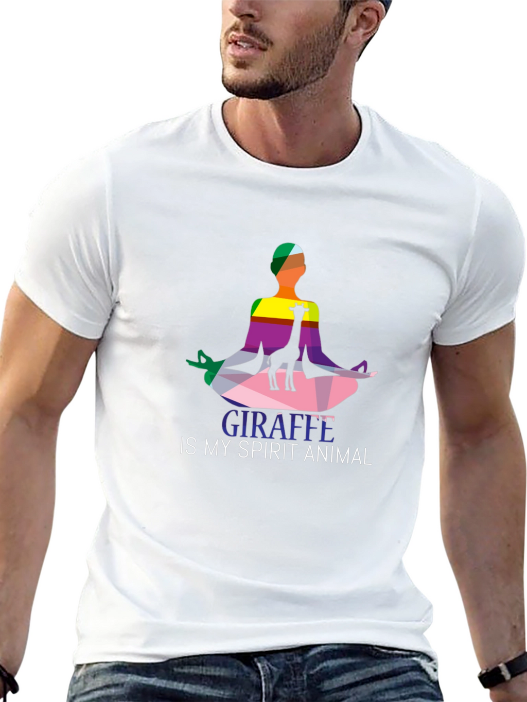 Giraffe Spirit Animal Graphic Tee - Yoga Meditation Shirt