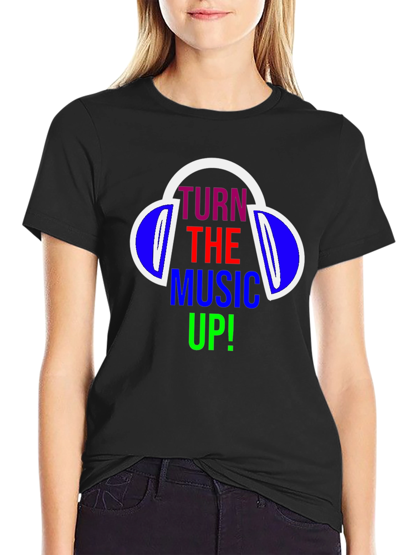 Turn The Music Up T-Shirt - Headphones Design