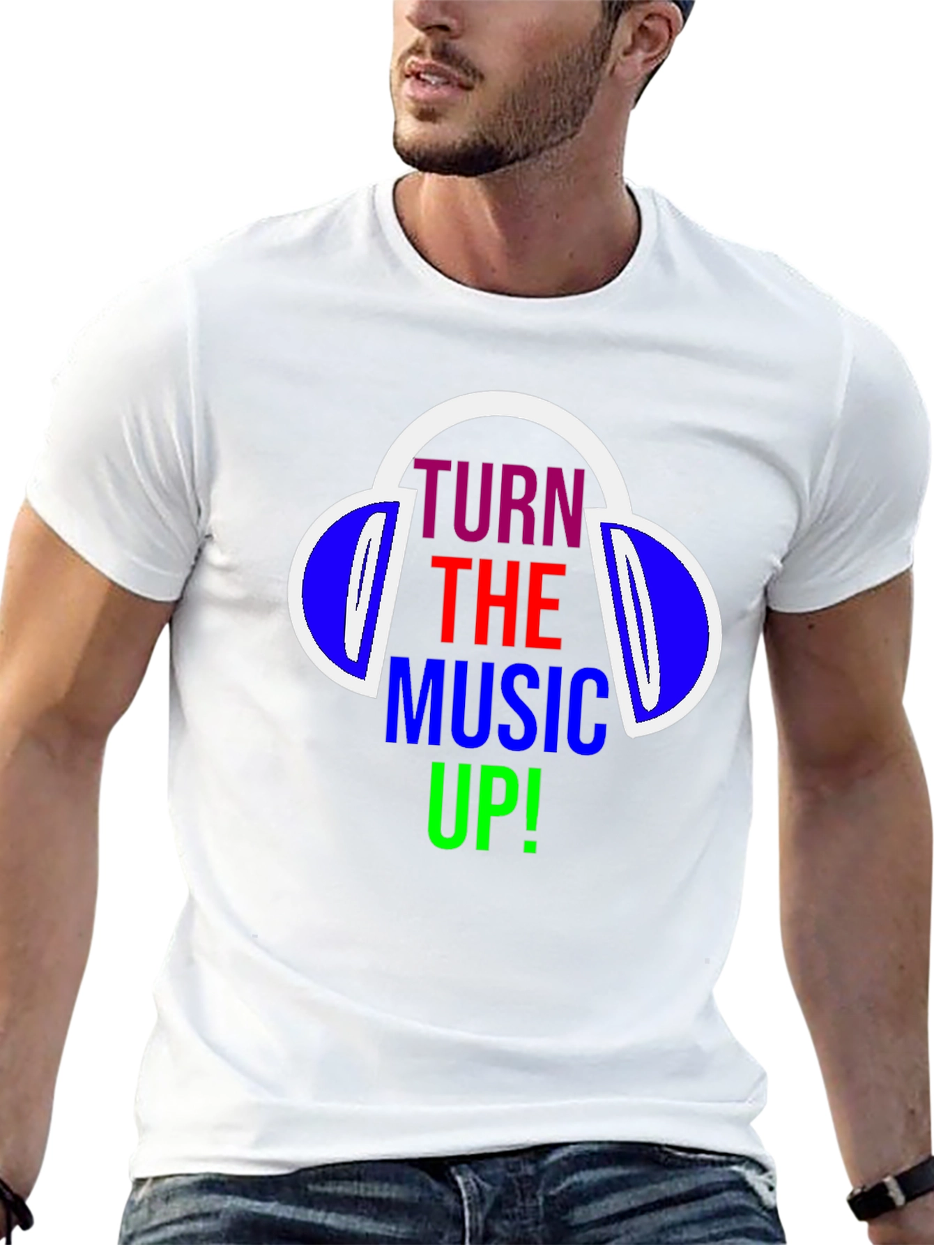 Turn The Music Up T-Shirt - Headphones Design