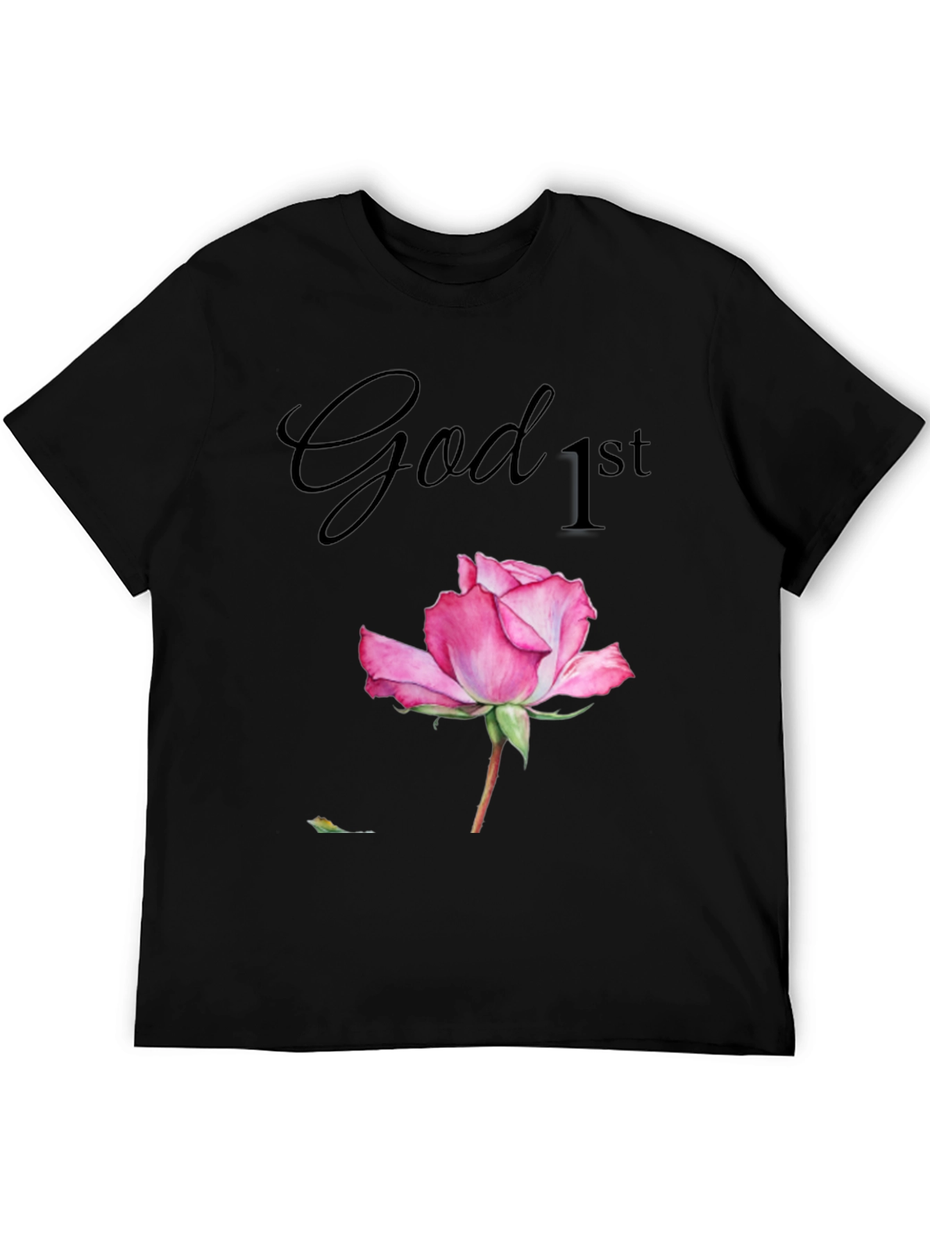 God First Rose Graphic T-Shirt