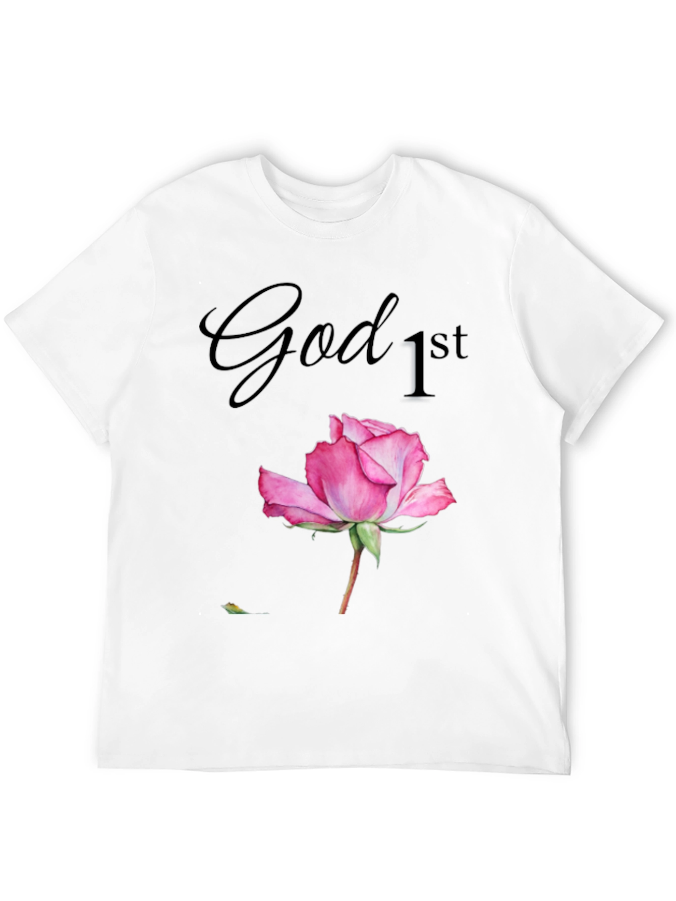 God First Rose Graphic T-Shirt