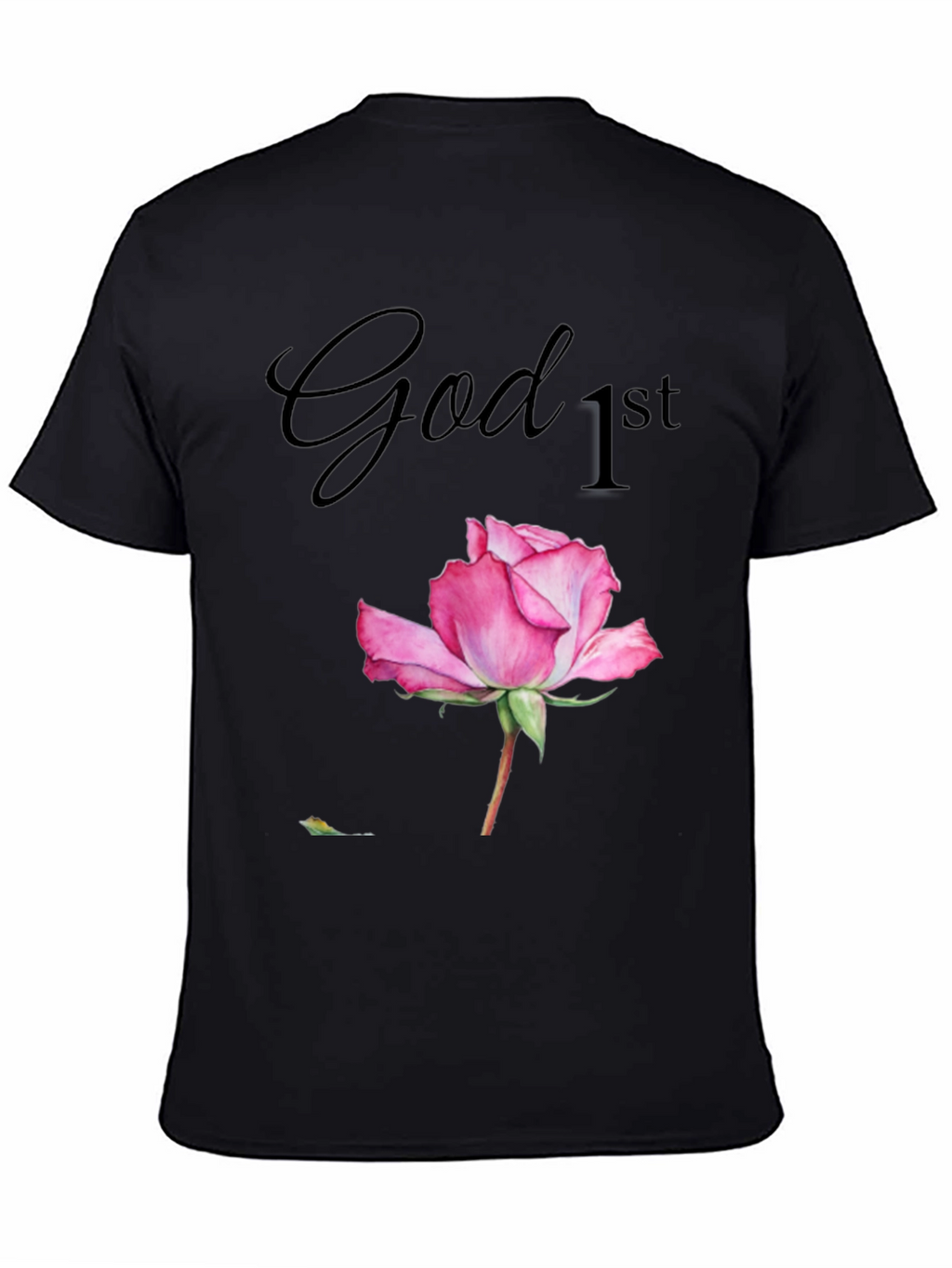 God First Rose Graphic T-Shirt