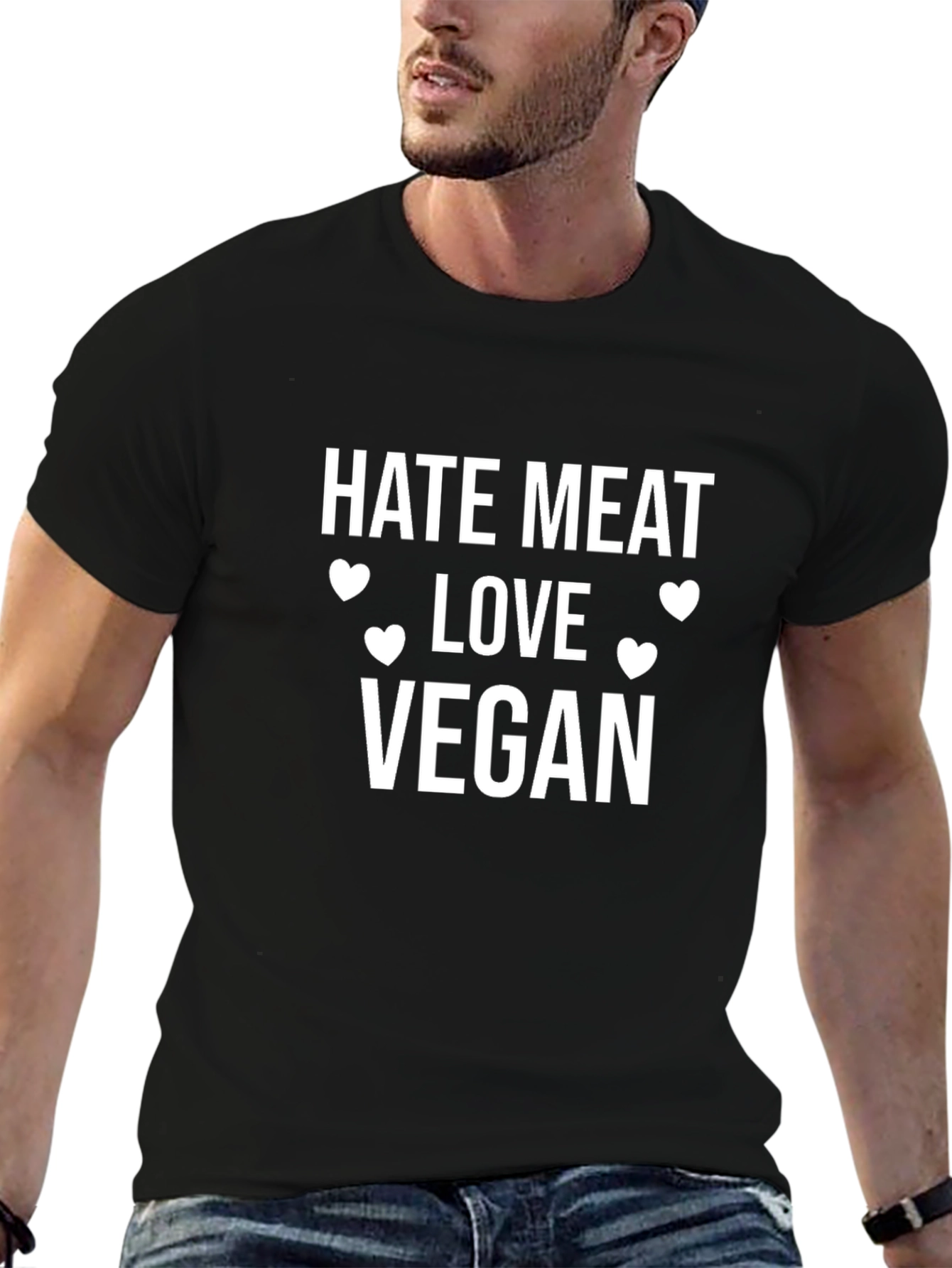 Hate Meat Love Vegan Graphic Tee