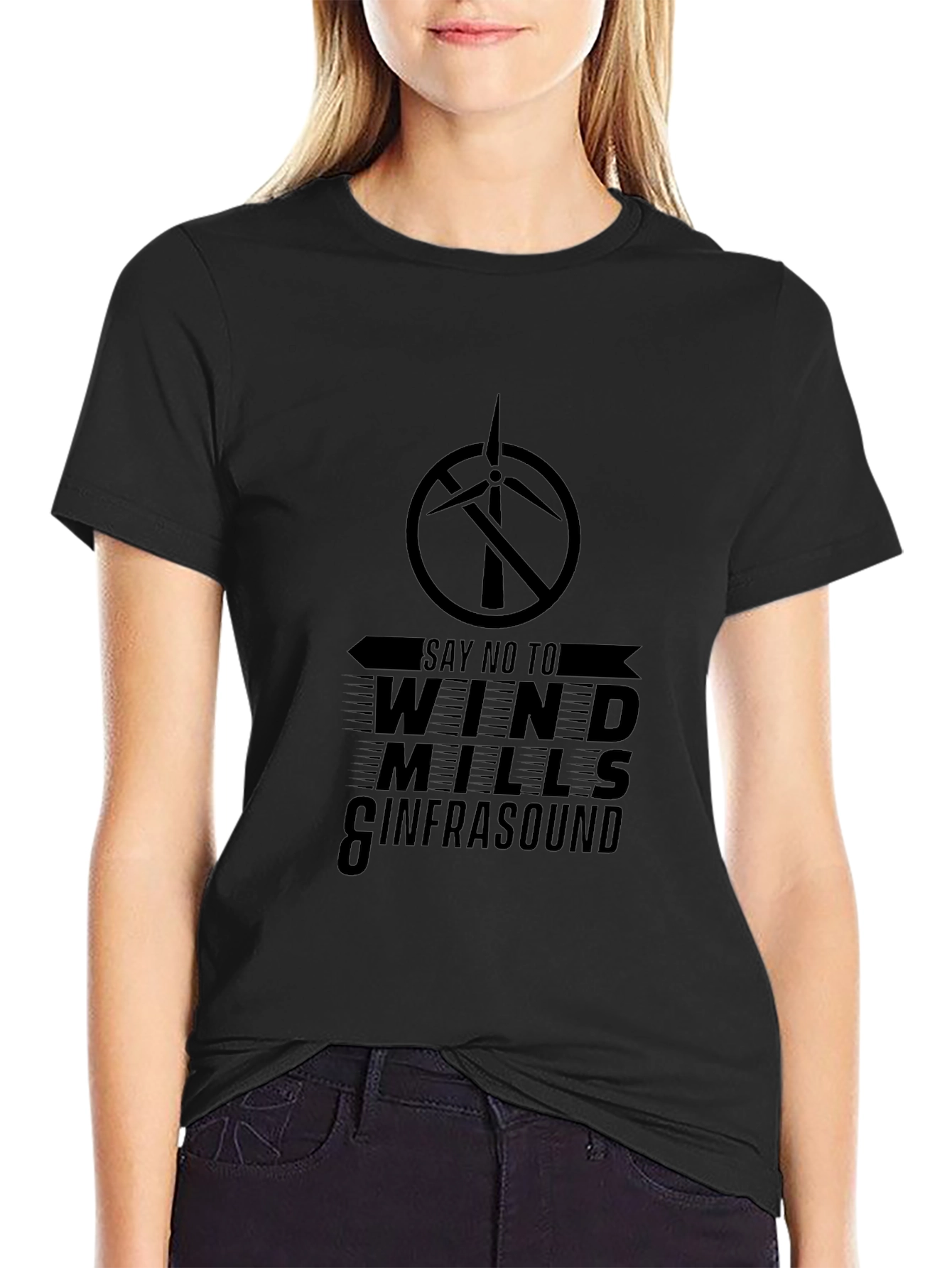 Anti-Wind Turbine Graphic Tee - Say No to Wind Mills & Infrasound