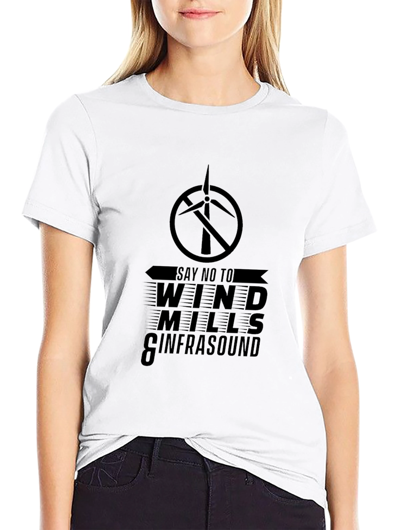 Anti-Wind Turbine Graphic Tee - Say No to Wind Mills & Infrasound