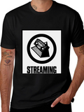 Streaming Boombox Laptop Graphic T-Shirt