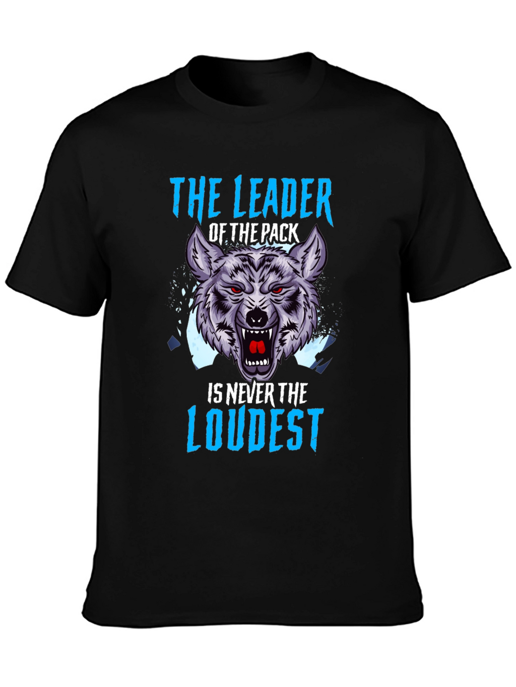 The Leader Wolf Graphic T-Shirt - Black