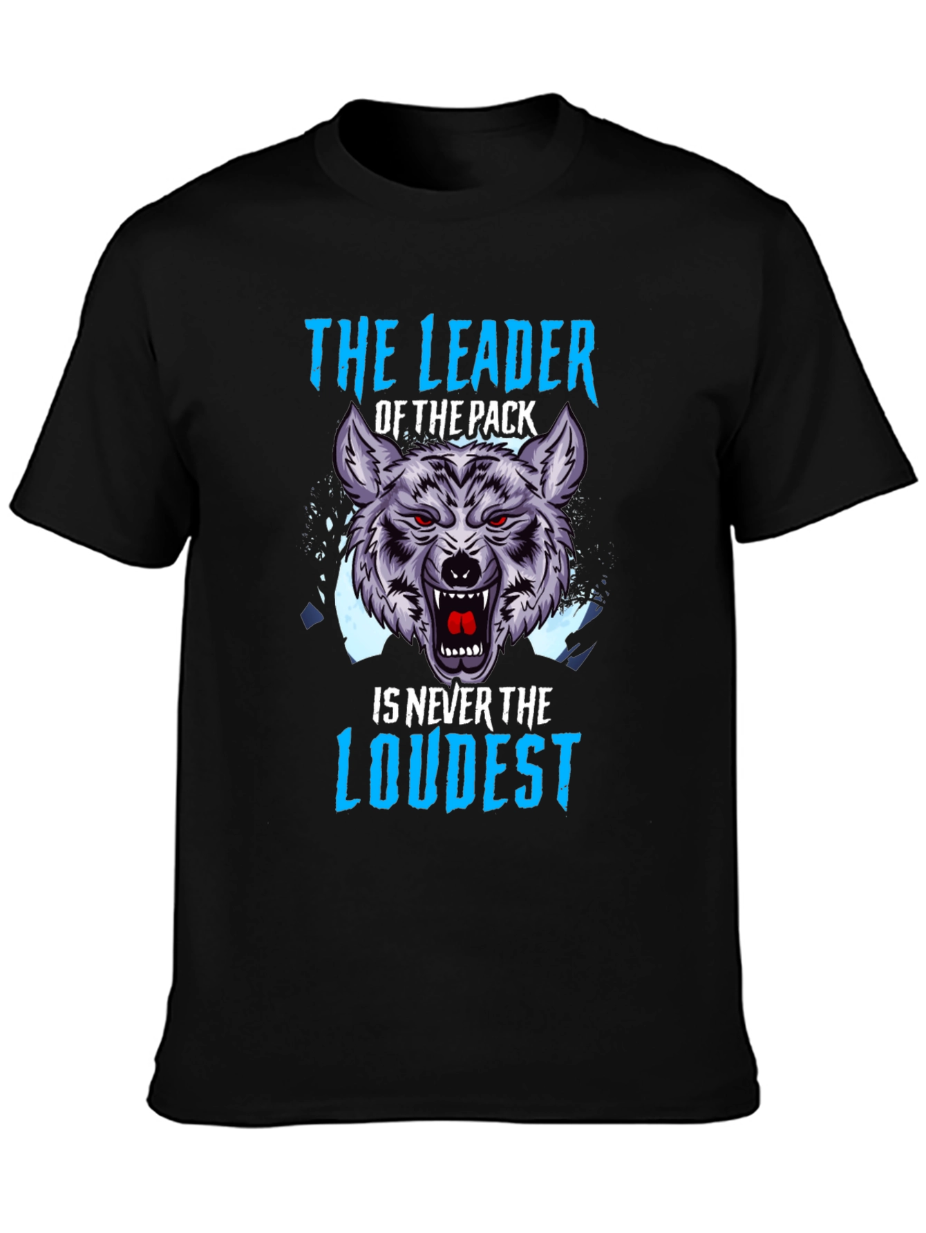 The Leader Wolf Graphic T-Shirt - Black