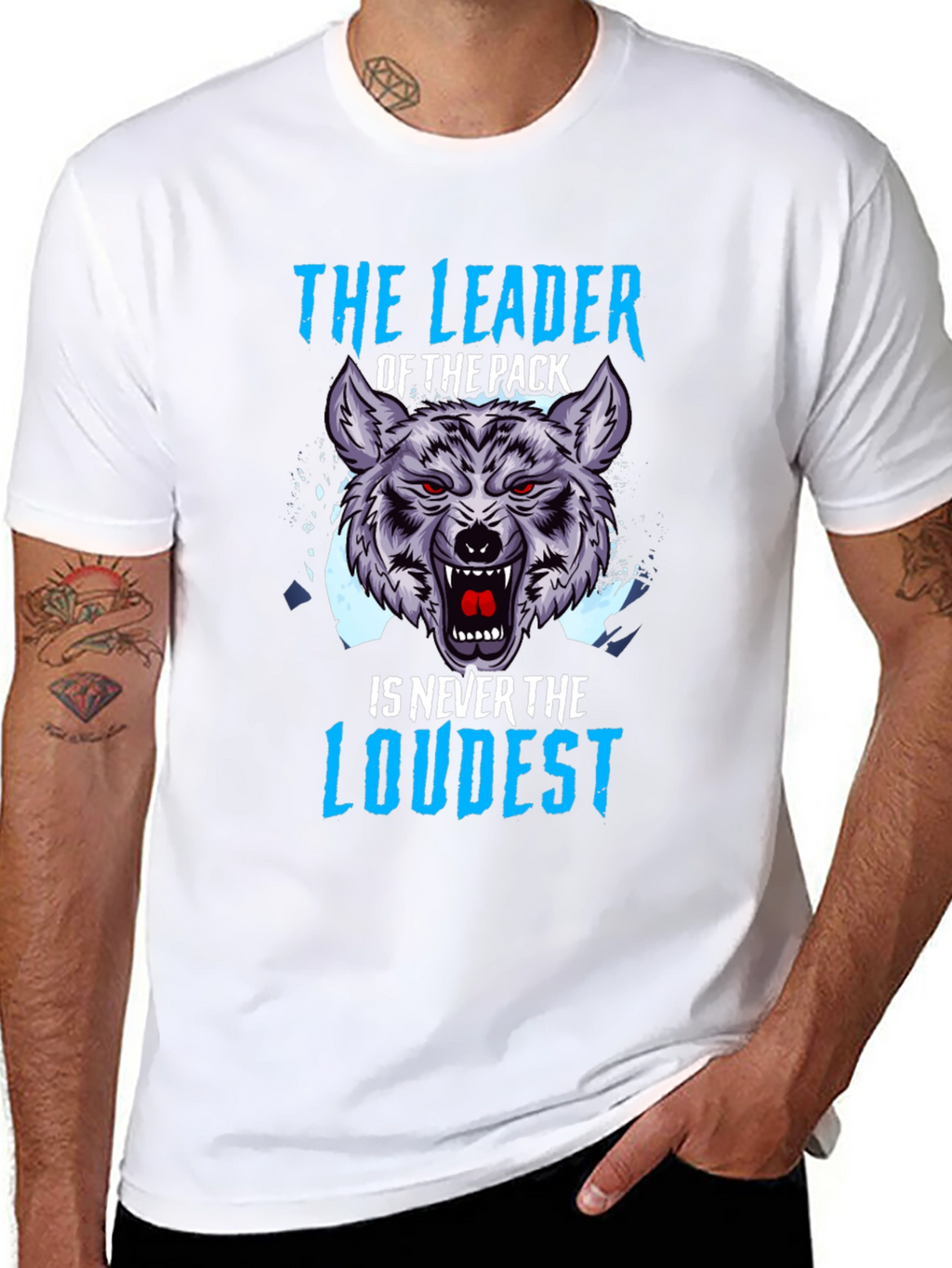 The Leader Wolf Graphic T-Shirt - Black