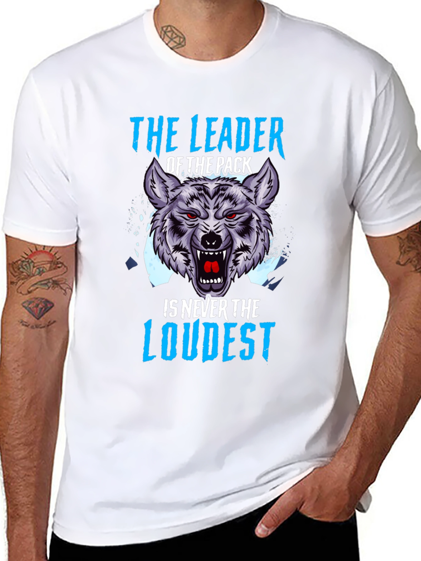 The Leader Wolf Graphic T-Shirt - Black