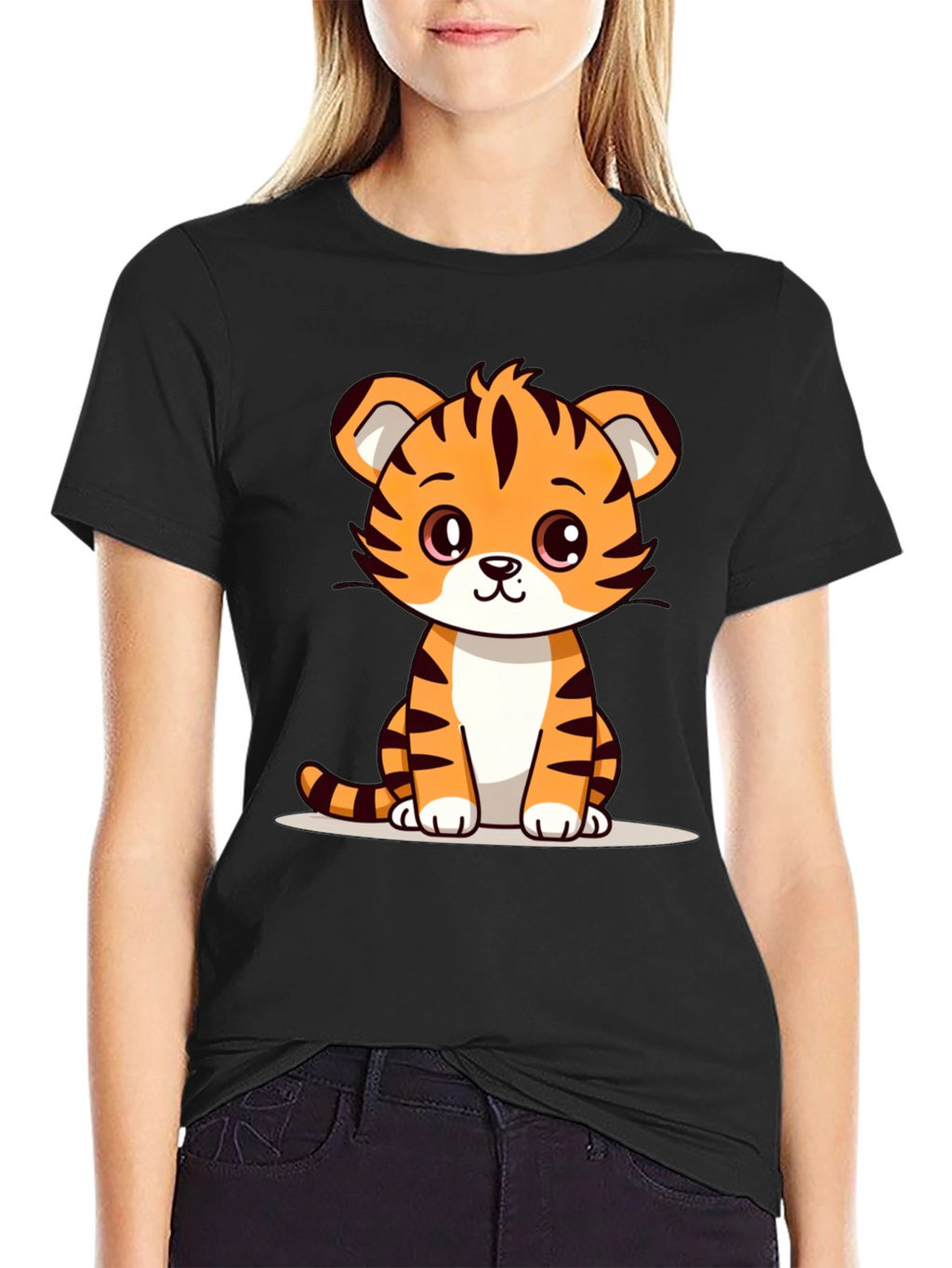 Cute Cartoon Tiger Graphic Tee