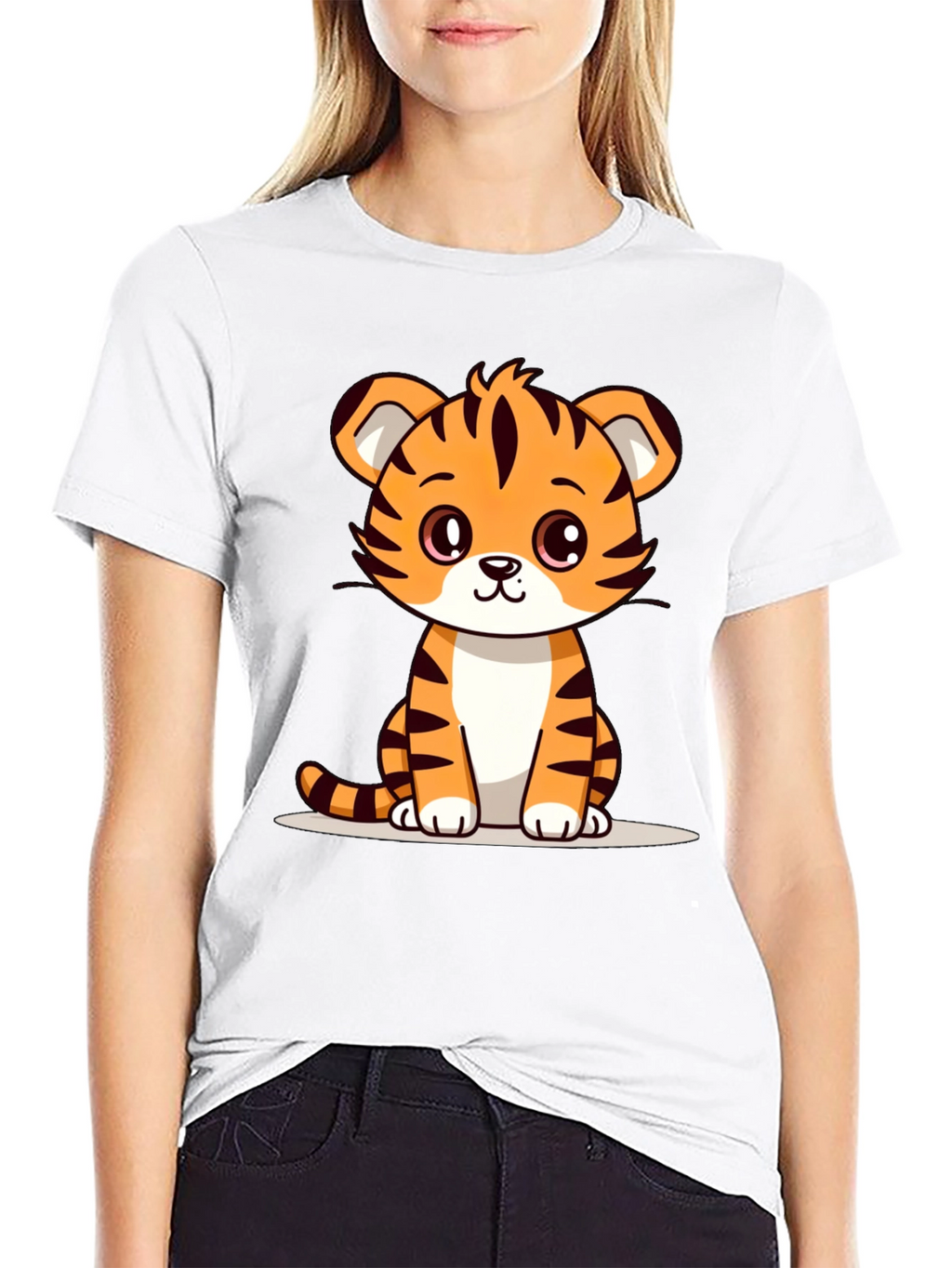 Cute Cartoon Tiger Graphic Tee