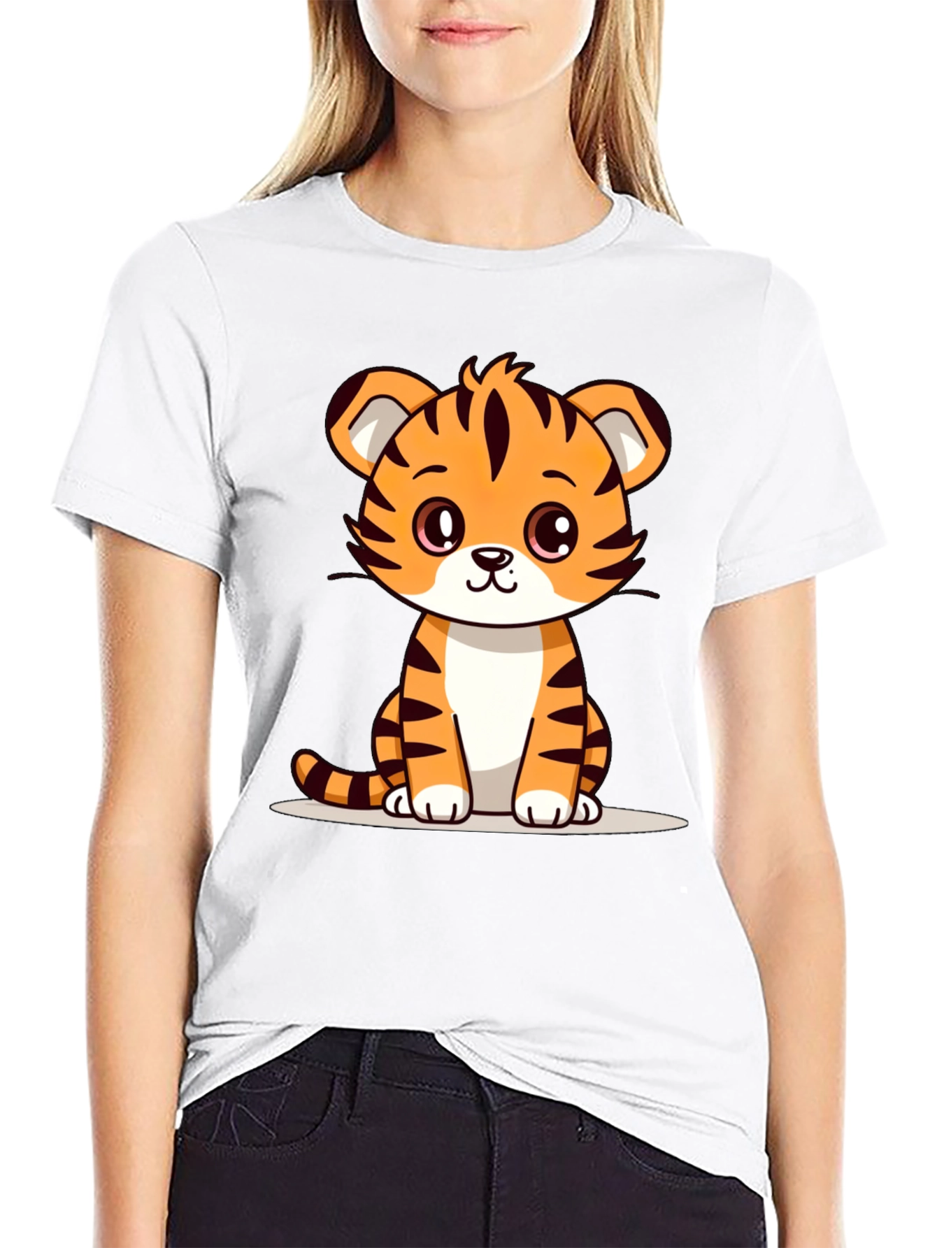 Cute Cartoon Tiger Graphic Tee