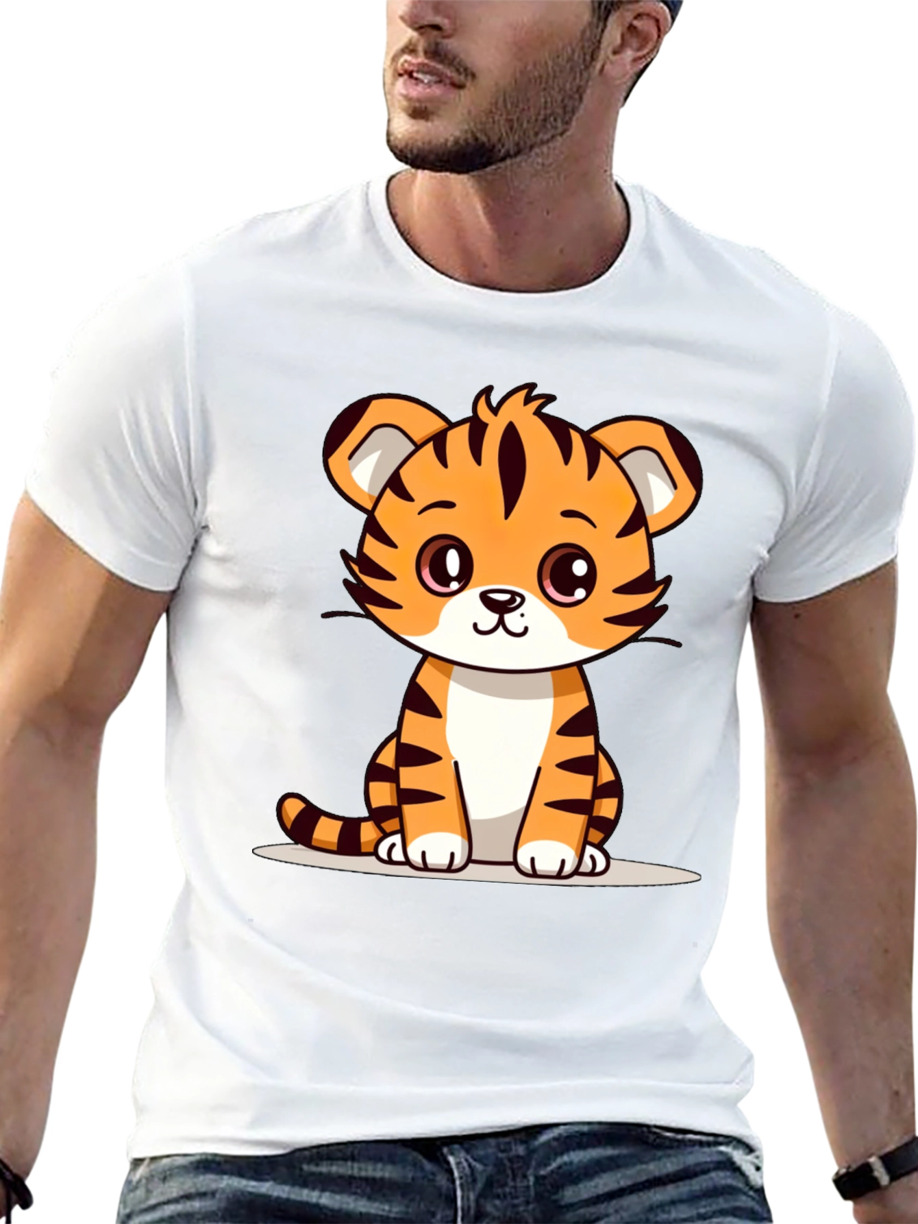 Cute Cartoon Tiger Graphic Tee