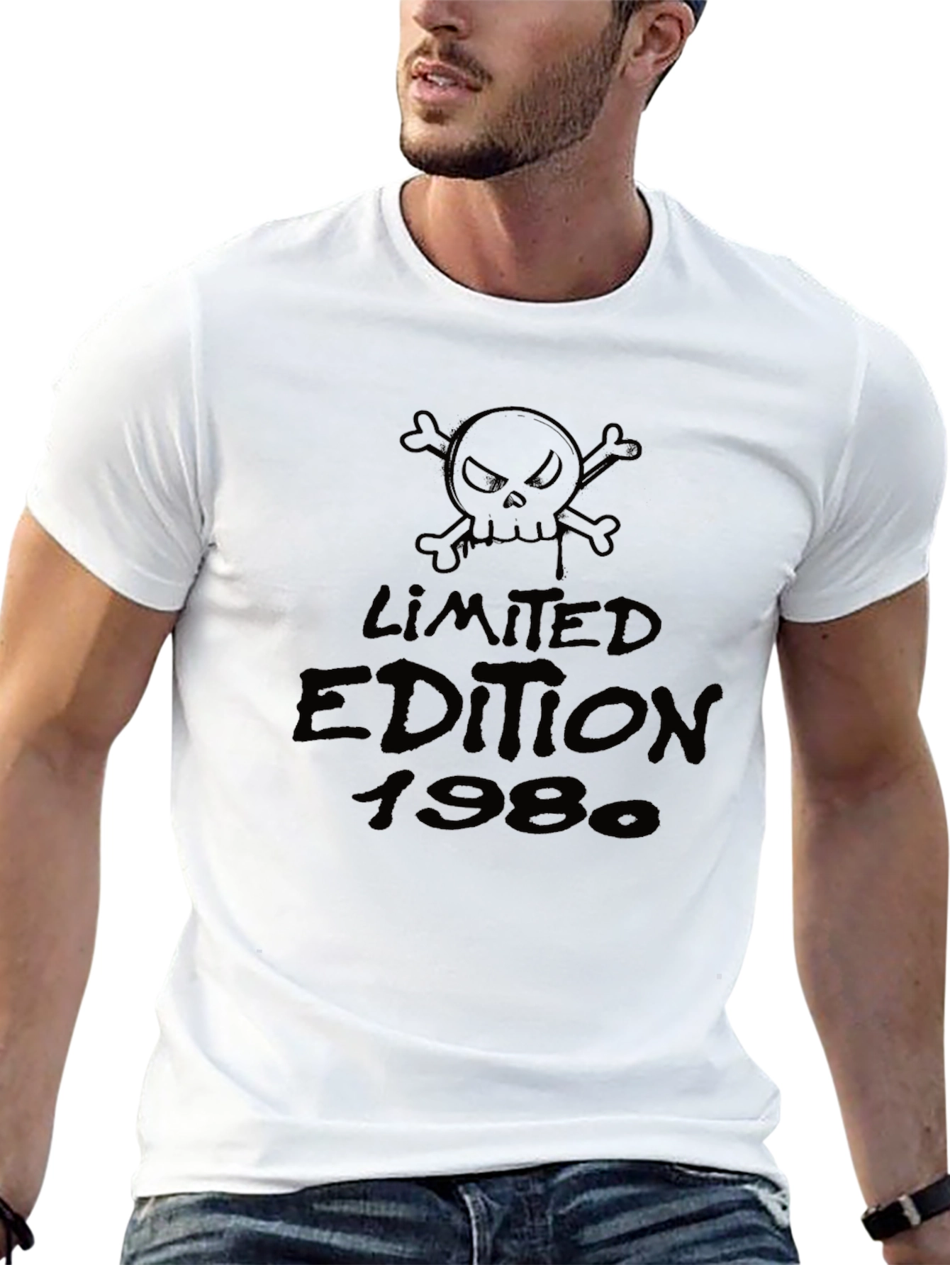 Limited Edition 1980 Skull Graphic T-Shirt