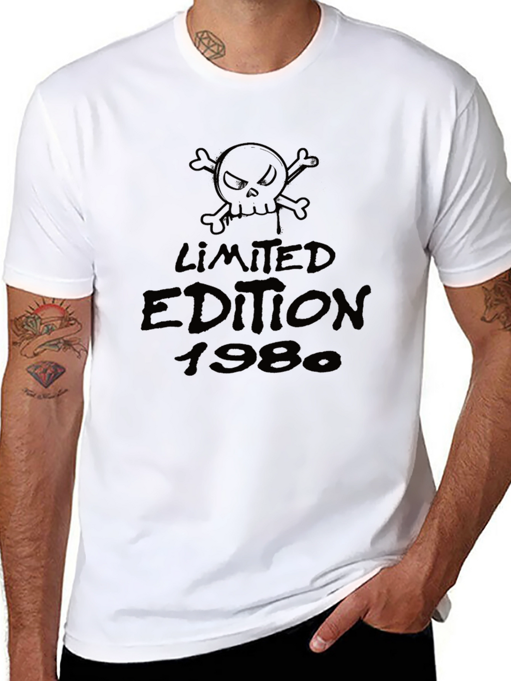 Limited Edition 1980 Skull Graphic T-Shirt