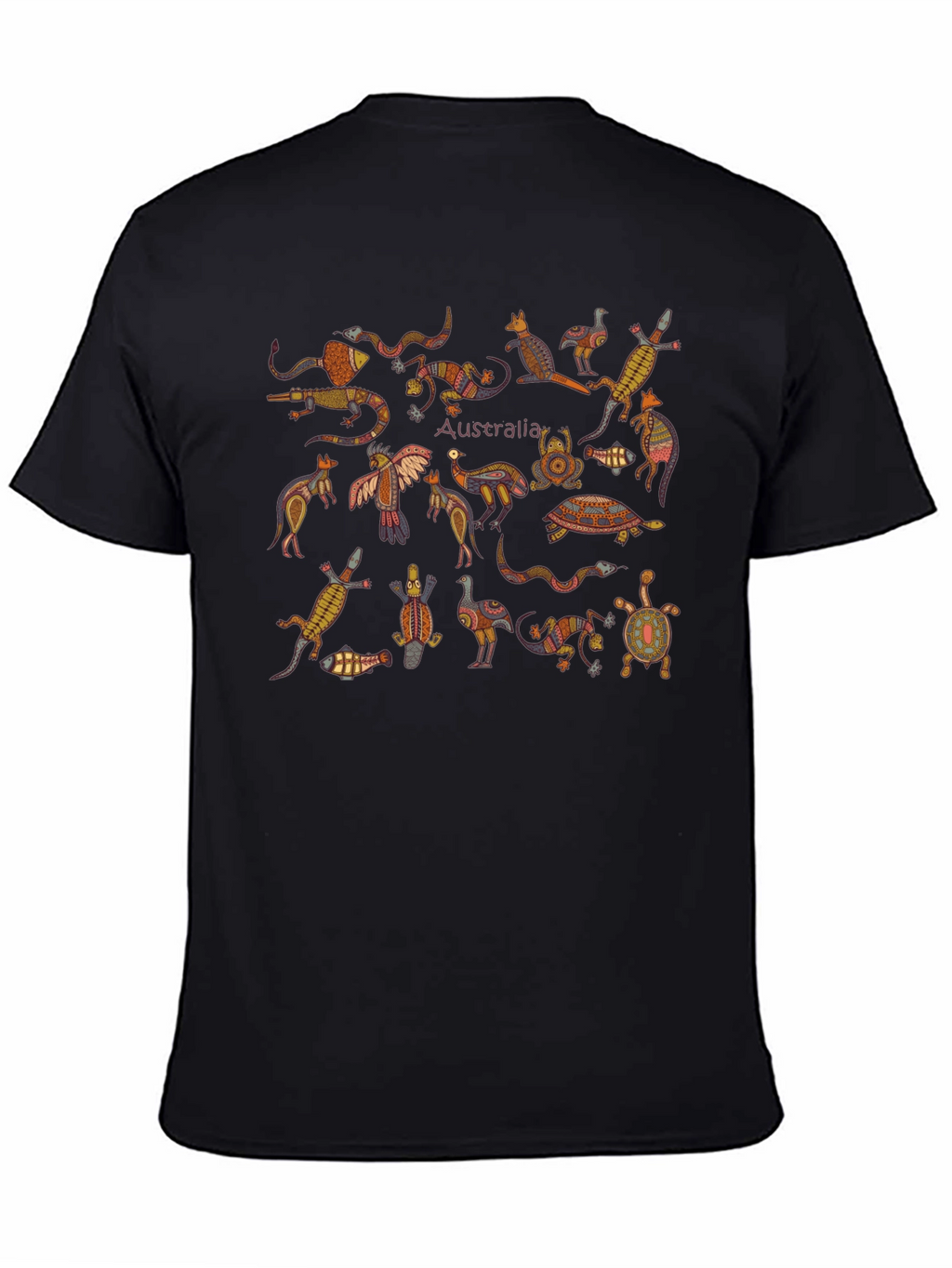 Australia Animals Graphic Tee - Black