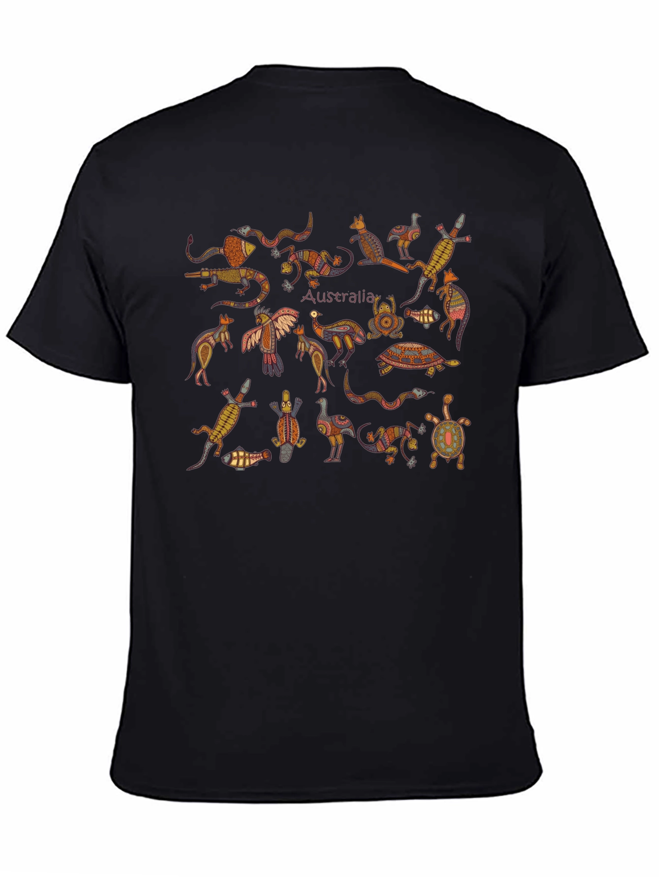 Australia Animals Graphic Tee - Black