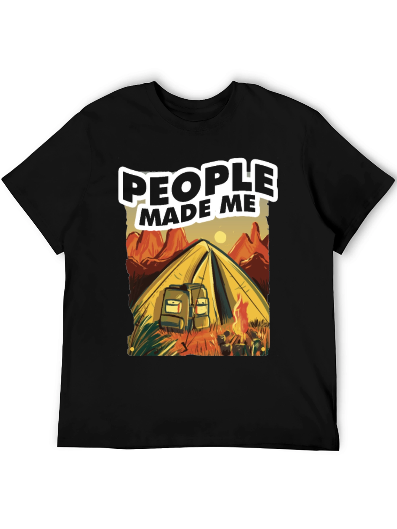 Camping Graphic Tee - People Made Me Do It