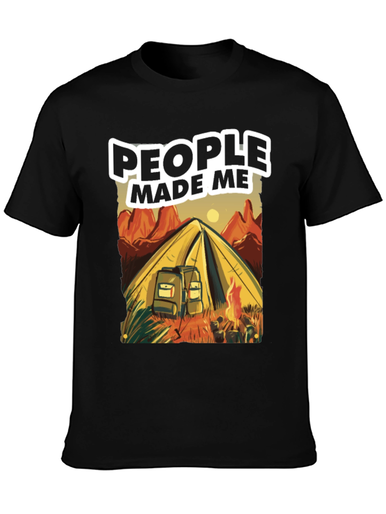 Camping Graphic Tee - People Made Me Do It