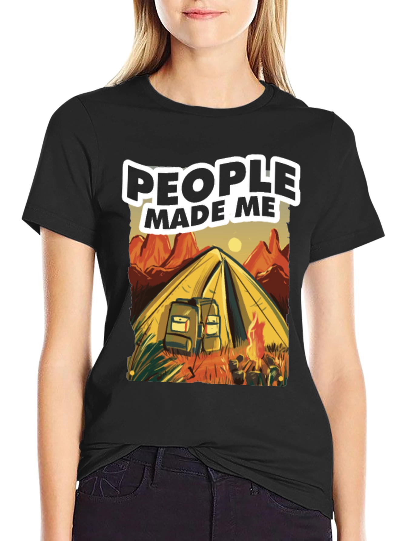 Camping Graphic Tee - People Made Me Do It