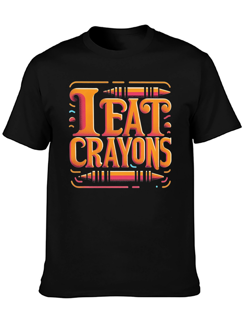 I Eat Crayons Graphic Tee - Novelty T-Shirt