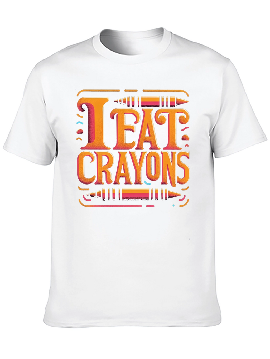 I Eat Crayons Graphic Tee - Novelty T-Shirt