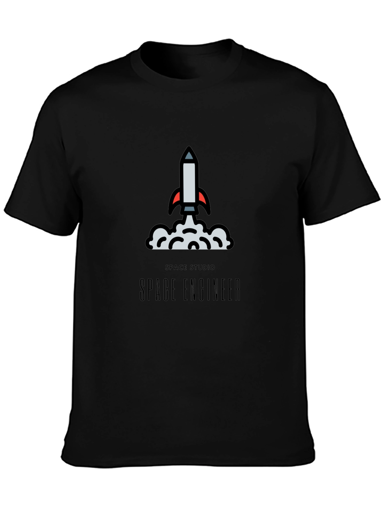 Space Engineer Graphic Tee - Rocket Launch Design