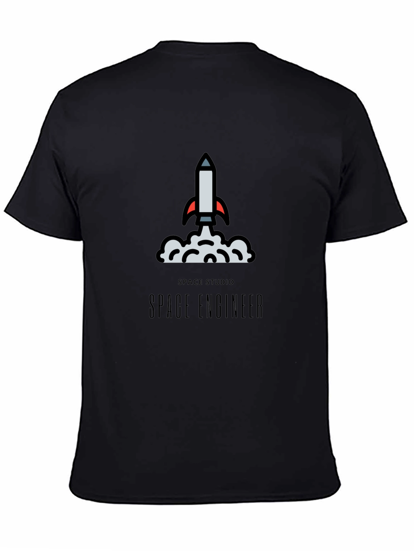 Space Engineer Graphic Tee - Rocket Launch Design