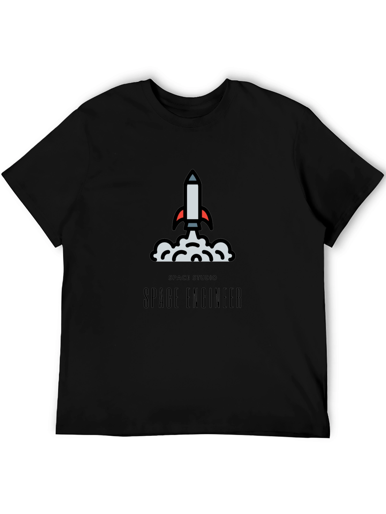 Space Engineer Graphic Tee - Rocket Launch Design