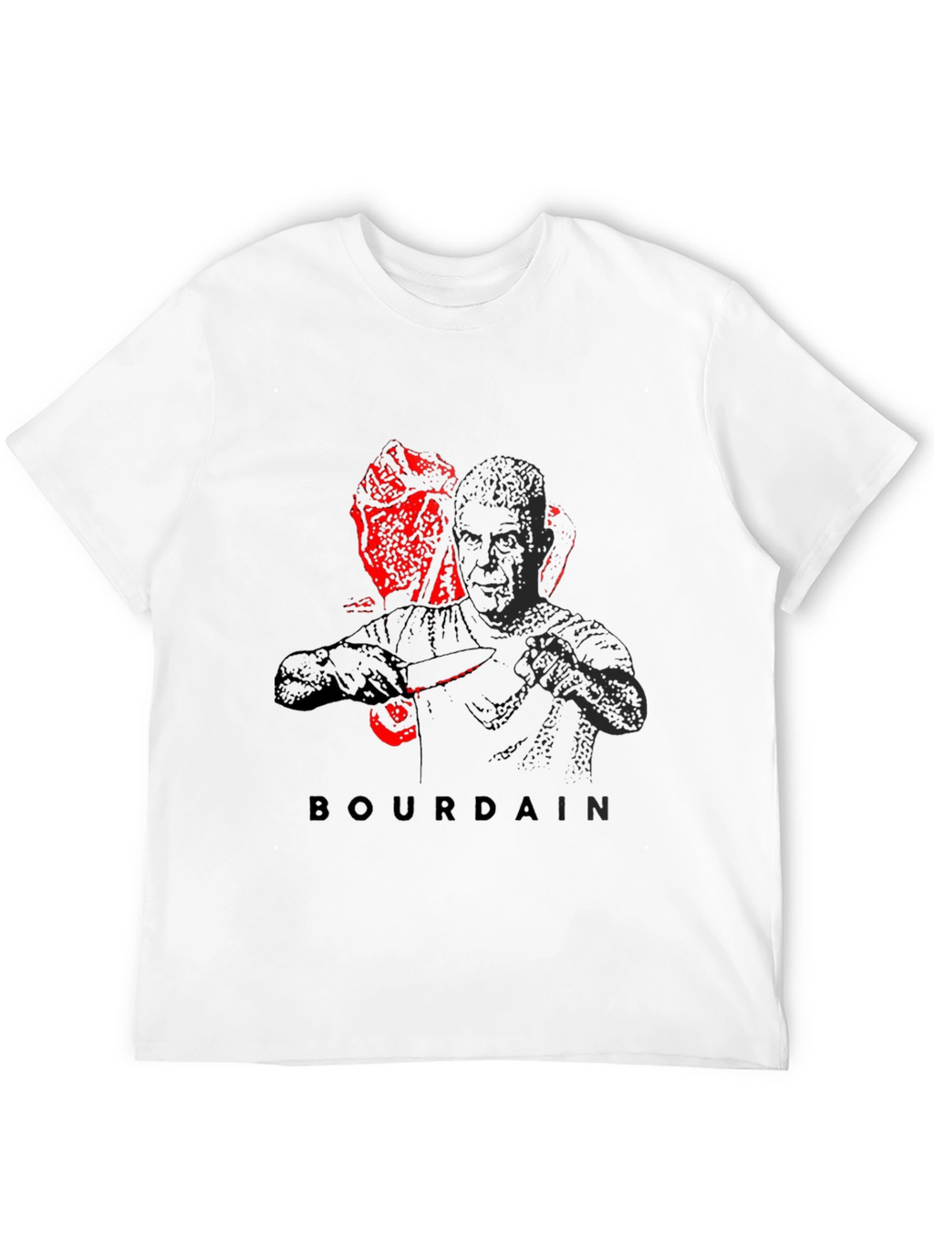 Bourdain Graphic Tee - Black Cotton T-Shirt