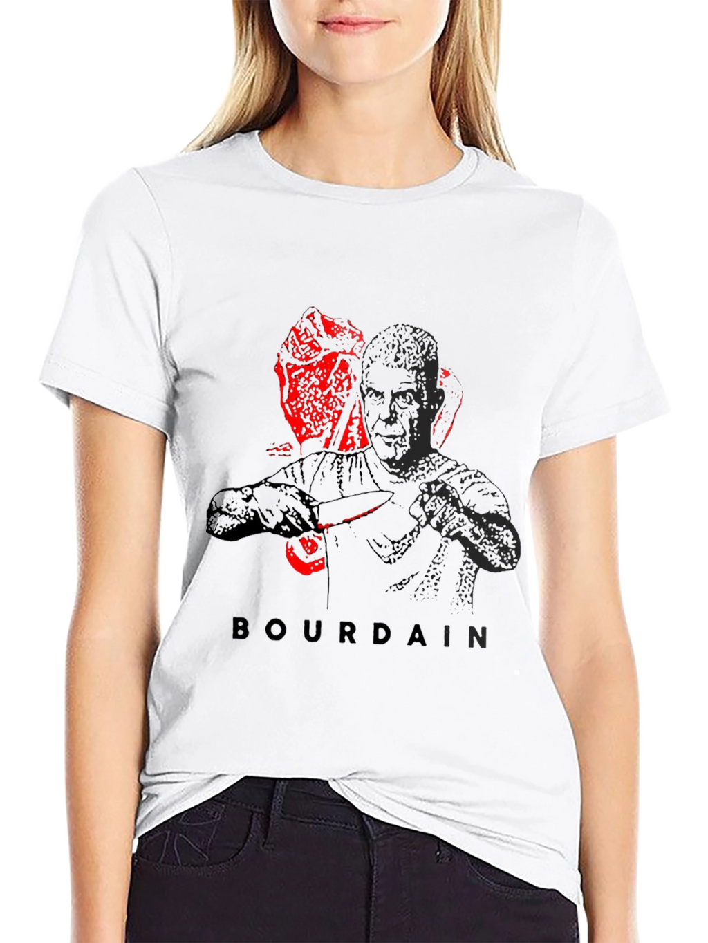 Bourdain Graphic Tee - Black Cotton T-Shirt