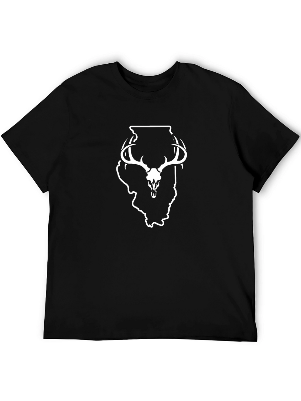 Illinois Deer Skull Graphic T-Shirt