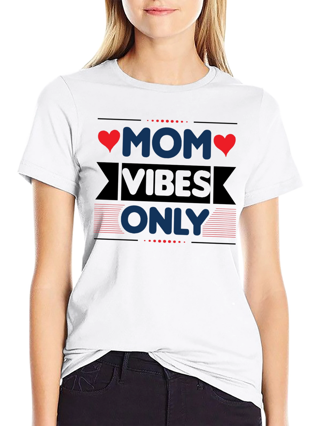 Mom Vibes Only T-Shirt - Trendy Graphic Tee
