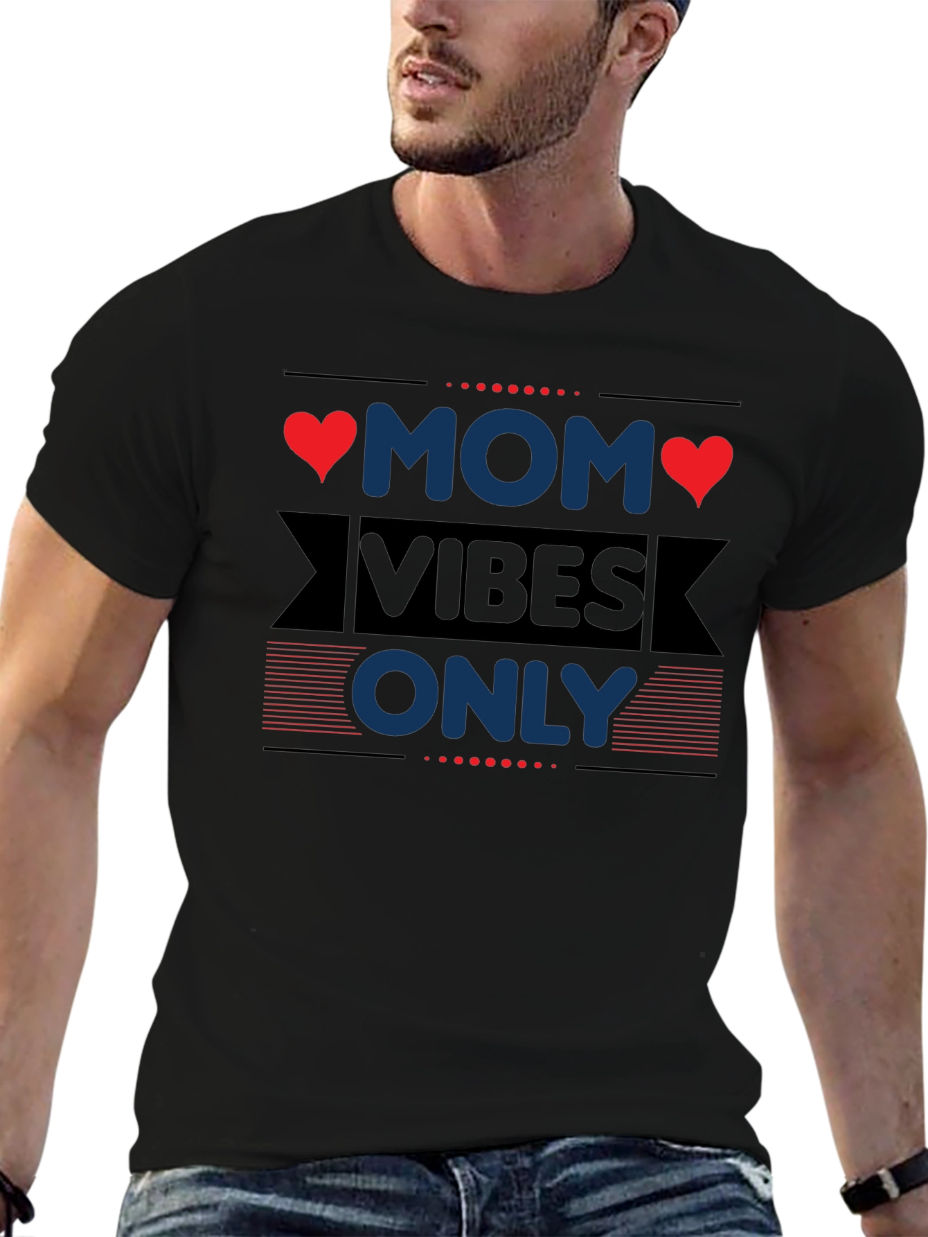 Mom Vibes Only T-Shirt - Trendy Graphic Tee